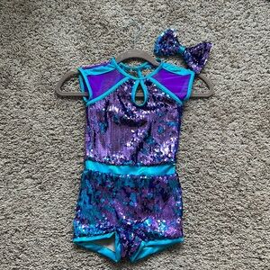 Weissman girls’ dance costume IC purple sequin